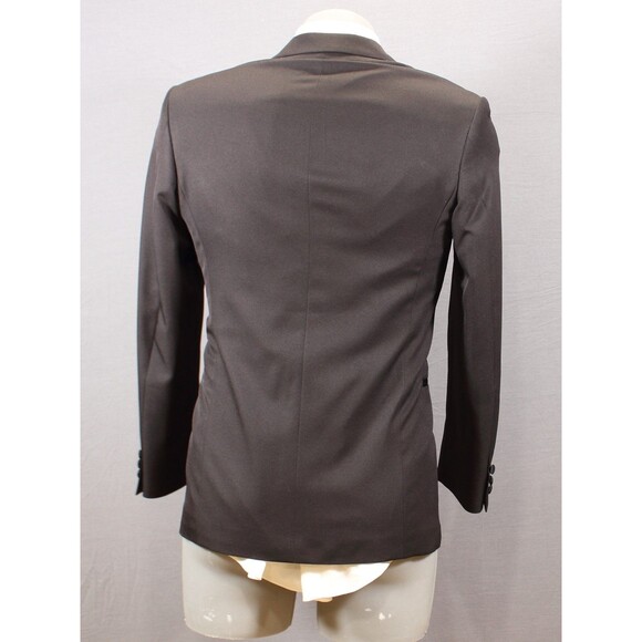 Bolzano Men's Black 2 Piece Suit TUX 2 Btn 36R Pleated Fronts 30" Waist - Picture 8 of 12